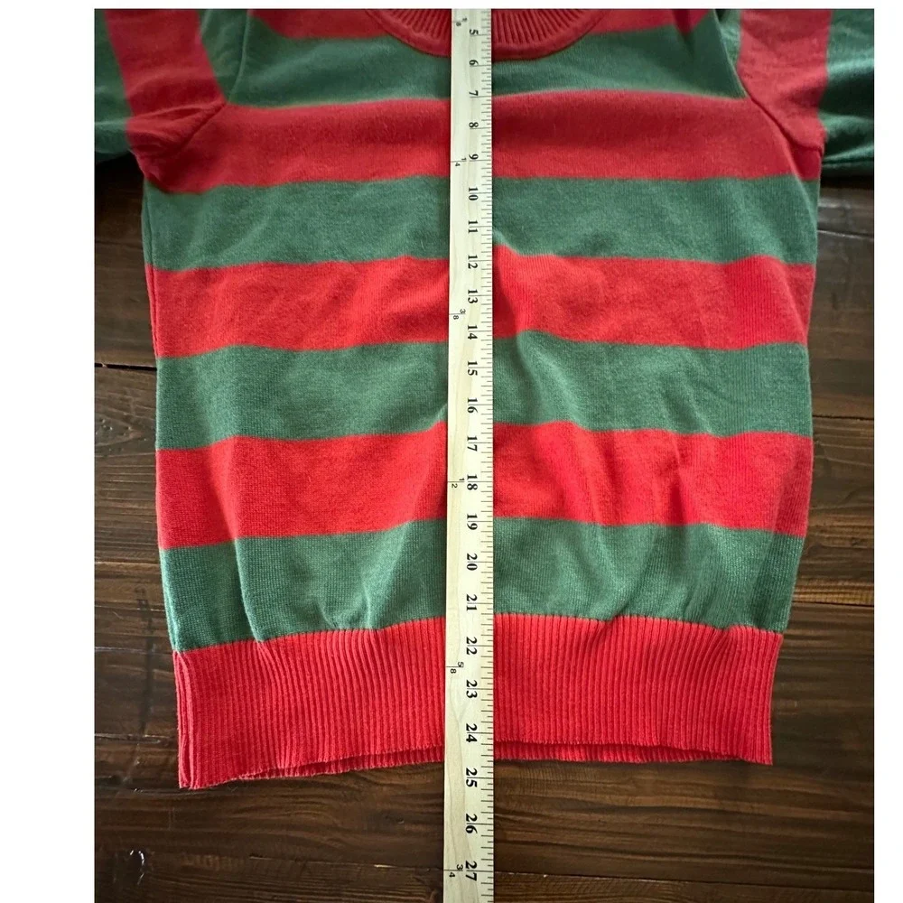 Freddy Krueger Nightmare on Elm Street Striped Costume Sweater Red Green Mens M